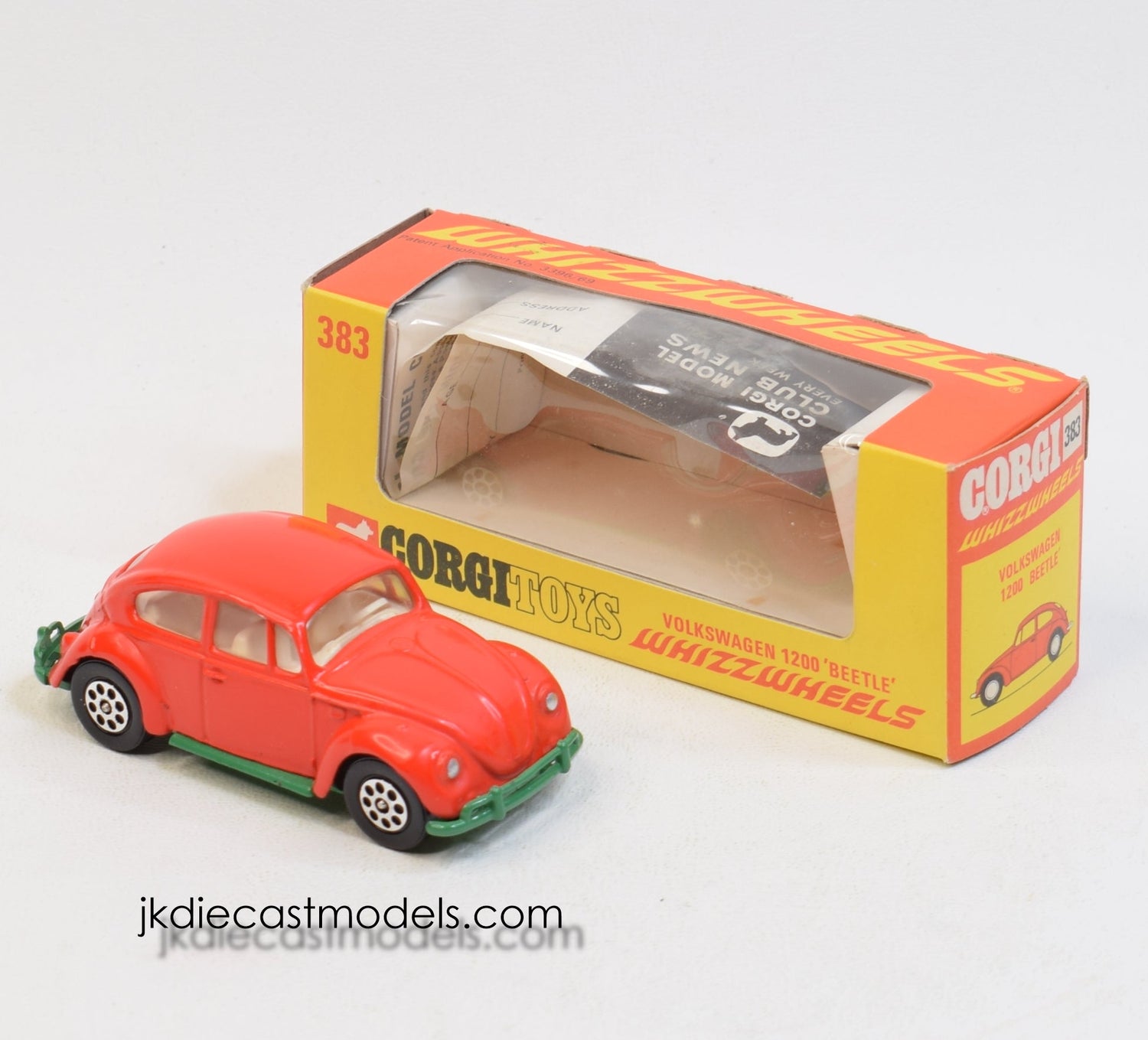 Corgi toys 383 VW 1200 Beetle Virtually Mint/Nice box (Pepper pot)