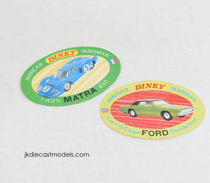 Dinky toys 1419 & 1425 stickers 'Scandinavian Collection'