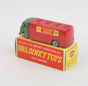 Dublo Dinky toys 070 A.E.C Shell - B.P Tanker Virtually Mint/Lovely box ''The J.W Collection''