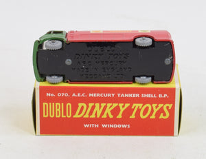 Dublo Dinky toys 070 A.E.C Shell - B.P Tanker Virtually Mint/Lovely box ''The J.W Collection''