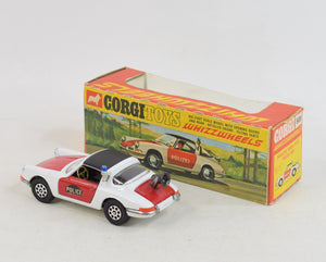 Corgi toys 509 Porsche Targa 911s Virtually Mint/Boxed (Police decals/French export) 'Weslake Collection'