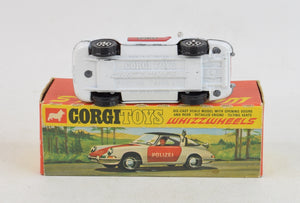 Corgi toys 509 Porsche Targa 911s Virtually Mint/Boxed (Police decals/French export) 'Weslake Collection'