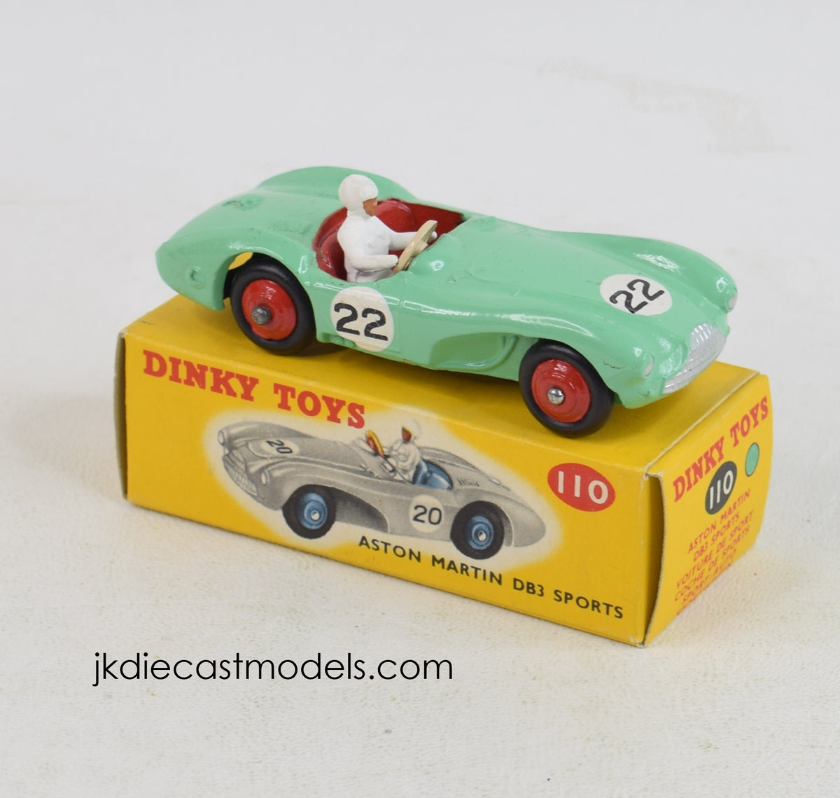 Dinky Toys 110 Aston Martin DB3 Mint/Lovely box ''The West London Collection''