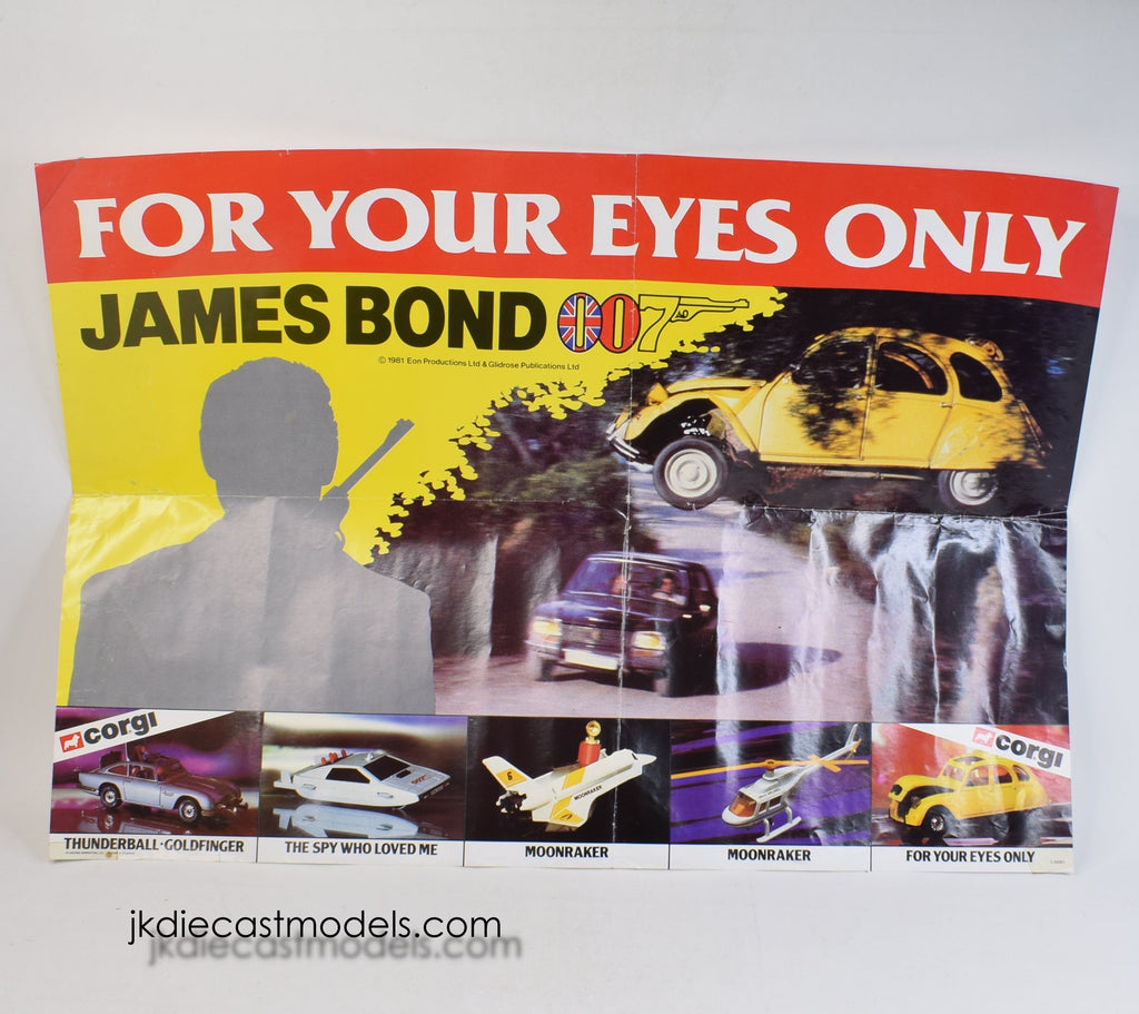 Promotional Poster for Corgi James Bond Models. Very near mint – JK DIE ...
