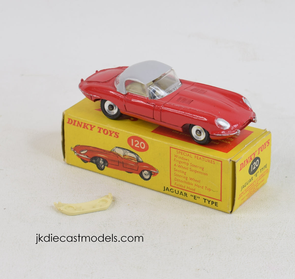 Dinky toy 120 Jaguar e-type Virtually Mint/Boxed ''The West London Collection''