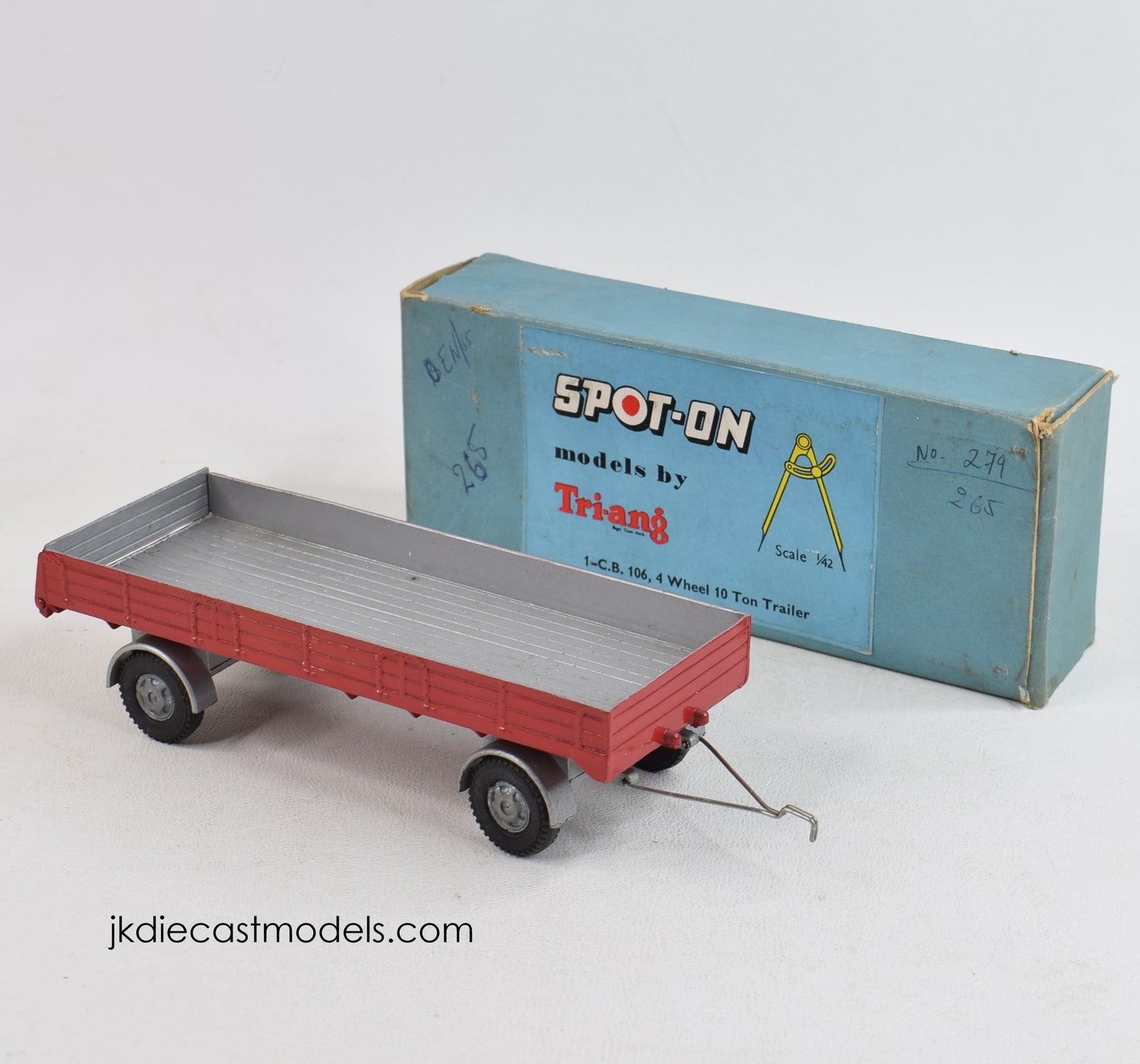 Spot-on Models 106 4-Wheel 10 Ton Trailer Virtually Mint/Boxed