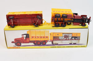 French Dinky 881 Pinder Circus GMC Truck & Trailer Virtually Mint/Nice box