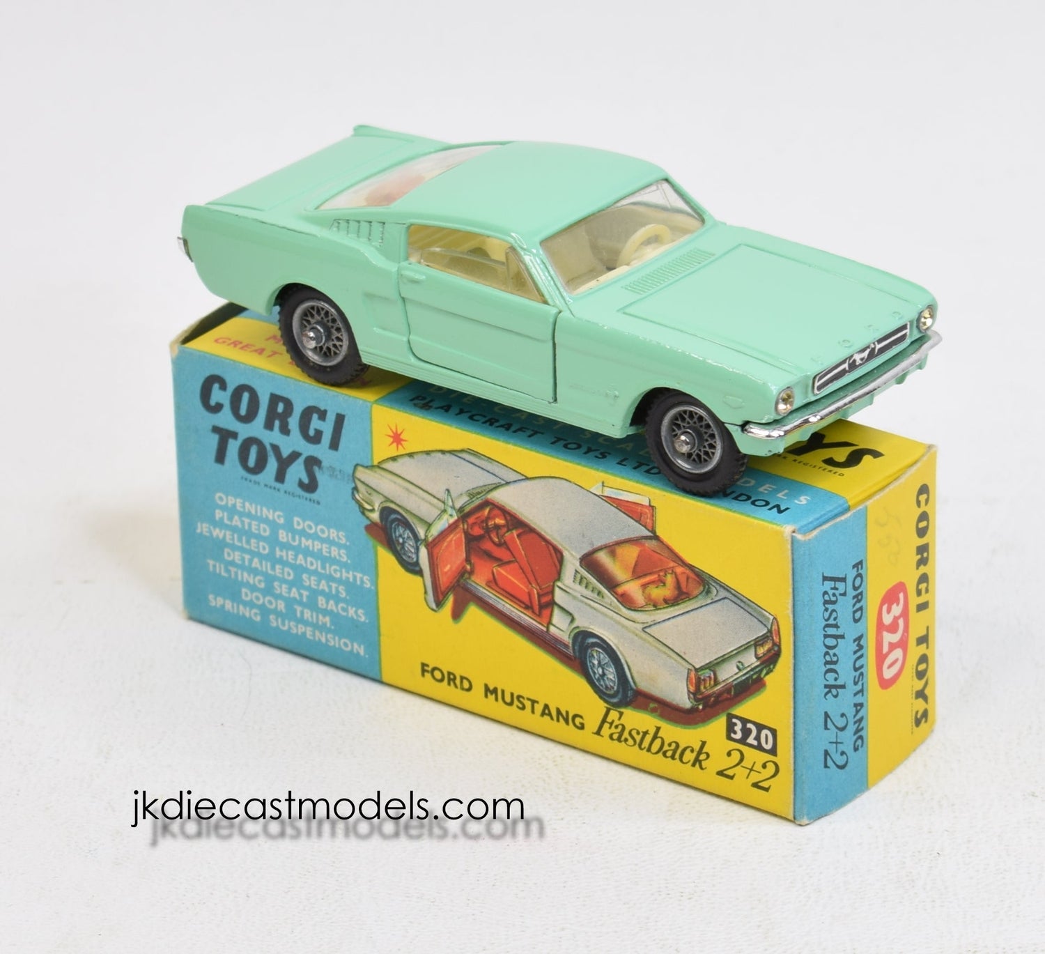 Corgi toys 320 Mustang Virtually Mint/Nice box 'Avonmore' Collection