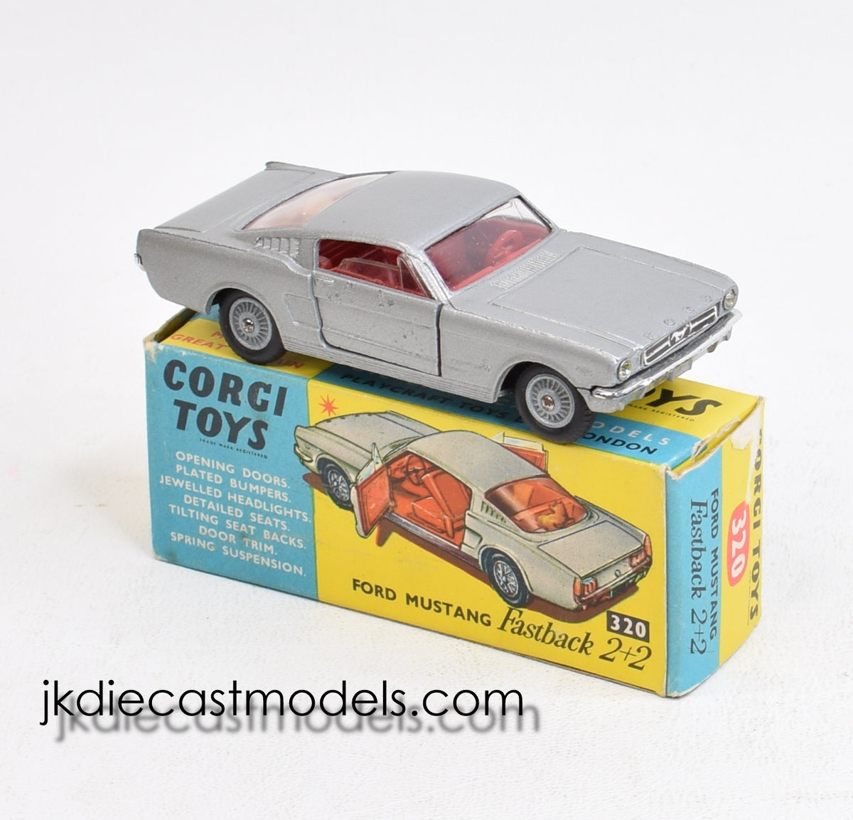 Corgi toys 320 Mustang Very Near Mint/Boxed 'Avonmore' Collection