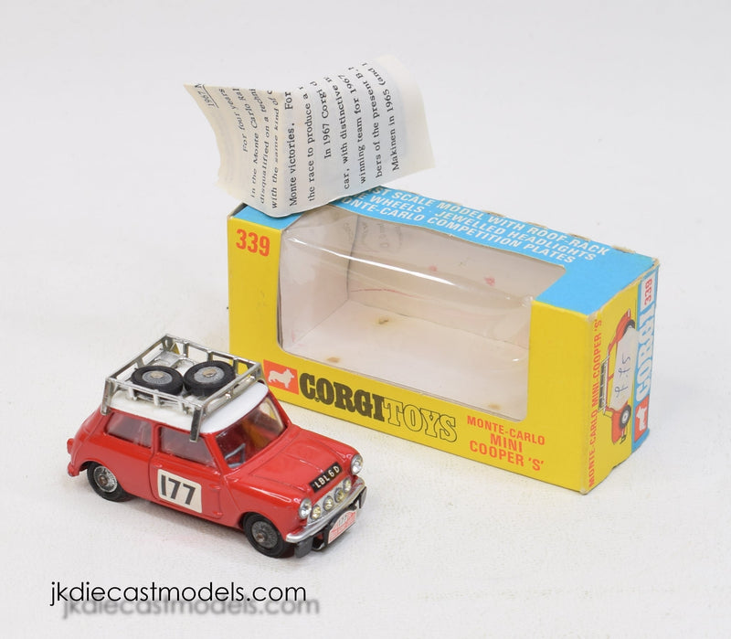 Corgi Toys 339 Morris Monte Carlo Mini Cooper 'S'. Very Near Mint