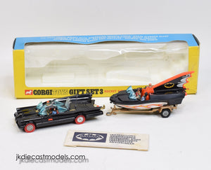 Corgi toys gift set 3 Virtually Mint/Boxed (Red wheel & correct box)