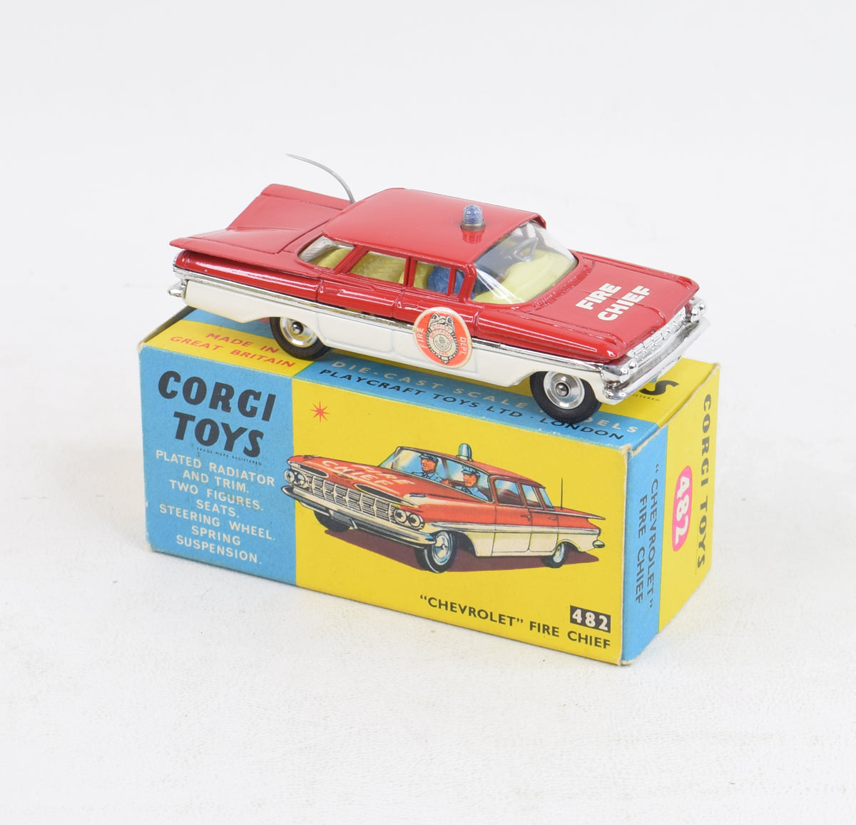 Corgi toys 482 'Chevrolet' Fire chief Virtually Mint/Boxed