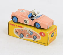 Dinky toys 111 Triumph Tr2 Virtually Mint/Boxed ''The West London Collection''