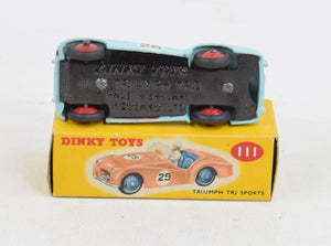 Dinky toys 111 Triumph Tr2 Virtually Mint/Nice box (Light blue) ''The West London Collection''