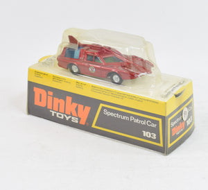 Dinky toys 103 Spectrum Patrol Car Virtually Mint/Nice box ''The J. W Collection''