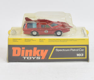 Dinky toys 103 Spectrum Patrol Car Virtually Mint/Nice box ''The J. W Collection''