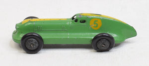 Pre war Dinky toy 23b Hotchkiss Racing car Very near mint (Yellow RN5 & Black tyres)