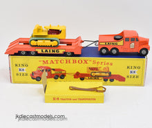 Matchbox King Size K-8 Prime Mover Virtually Mint/Nice box
