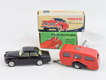 Tekno 810 Volvo Amazon with the correct No.815 Caravan - Virtually Mint/Boxed