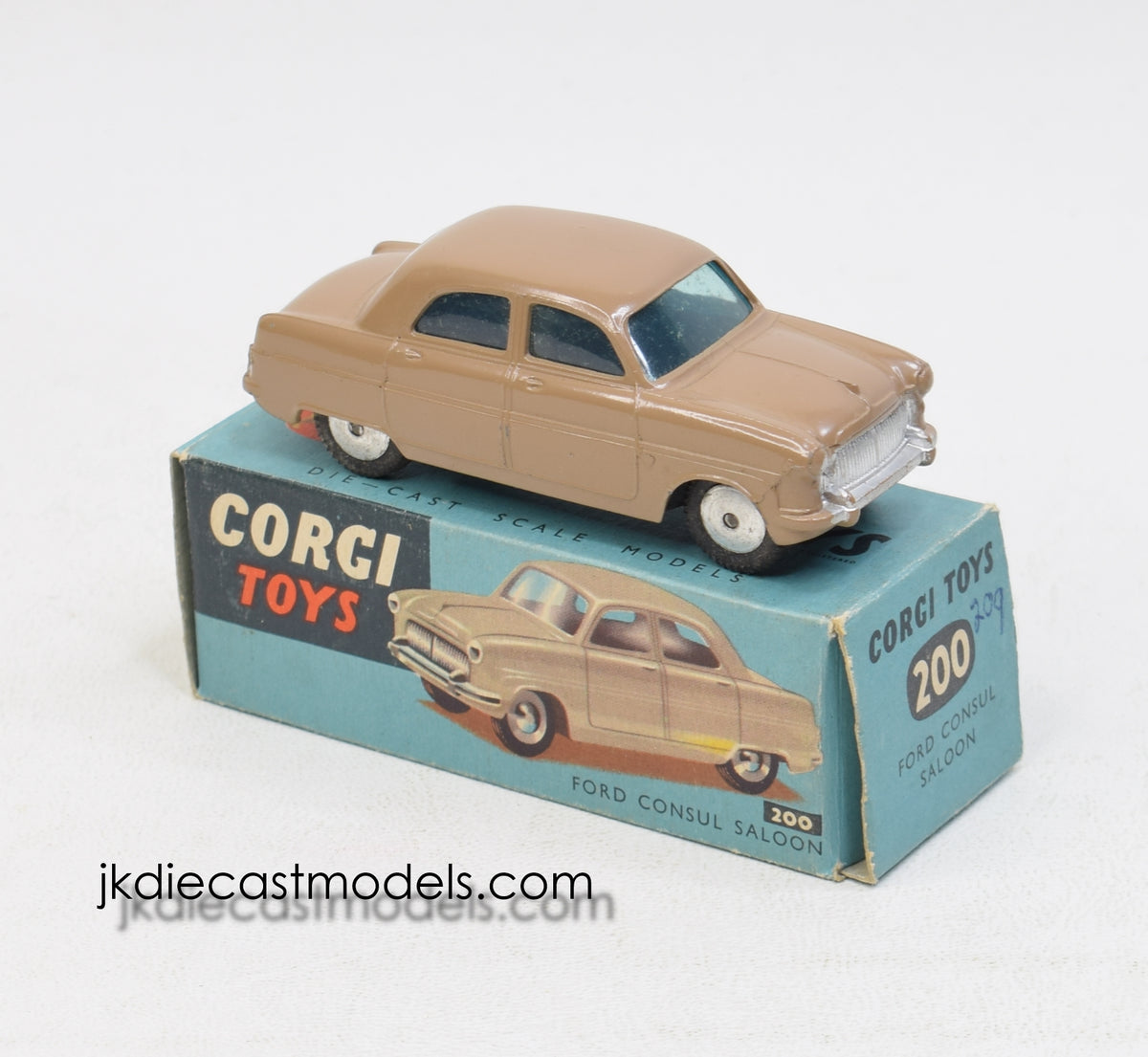 Corgi toys 200 Ford Consul Virtually Mint/Boxed (Dark fawn) 'Avonmore' Collection