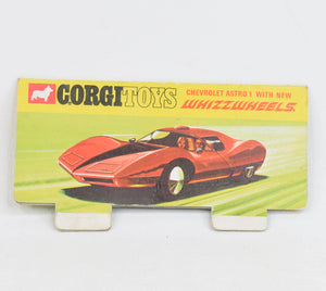 Corgi toys 347 Chevrolet Astro 1 Experimental car - Header card 'Avonmore Collection'