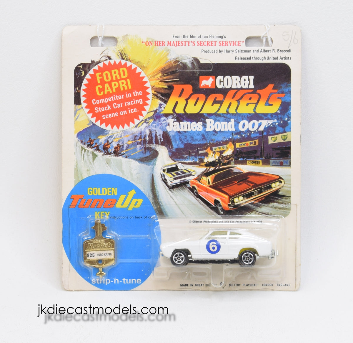 Corgi Rockets 925 Ford Capri OHMSS Virtually Mint/Lovely card/blister - ''The Winchester Collection''