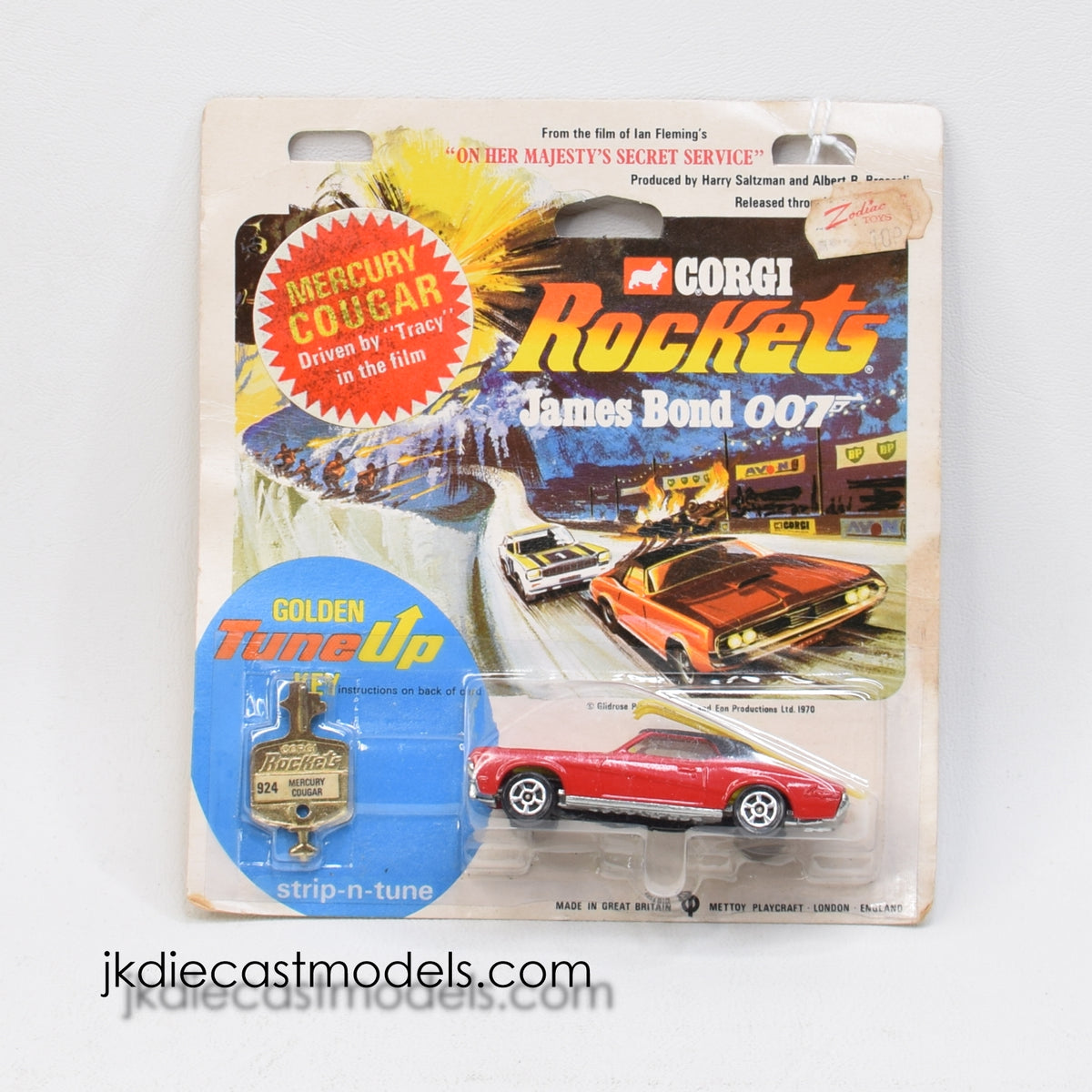 Corgi Rockets 924 Mercury Cougar OHMSS Mint/Nice card & blister - ''The Winchester Collection''