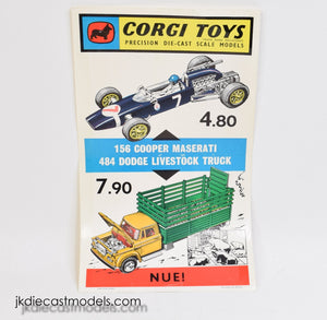 Swiss Corgi toys 156/484 Lotus & Dodge Livestock Poster/Flyer