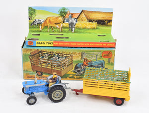 Corgi Toys Gift set 1 (overlablled GS33 box)  Fordson power major with Beast Carrier Virtually Mint/Nice box