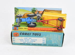 Corgi Toys Gift set 1 (overlablled GS33 box)  Fordson power major with Beast Carrier Virtually Mint/Nice box