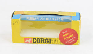 Corgi toys 344 Ferrari 206 Dino Very Near Mint/Boxed (German Export 'Blitz-Rader') ''The Winchester Collection''