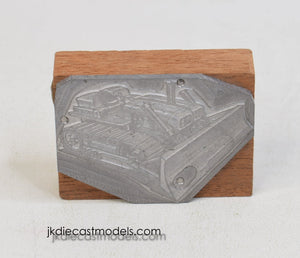 Corgi Toys 1102 Euclid TC-12 Original Printing plate & wooden block