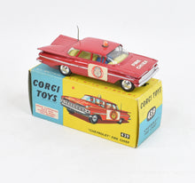 Corgi toys 439 'Chevrolet' Fire chief Virtually Mint/Nice box