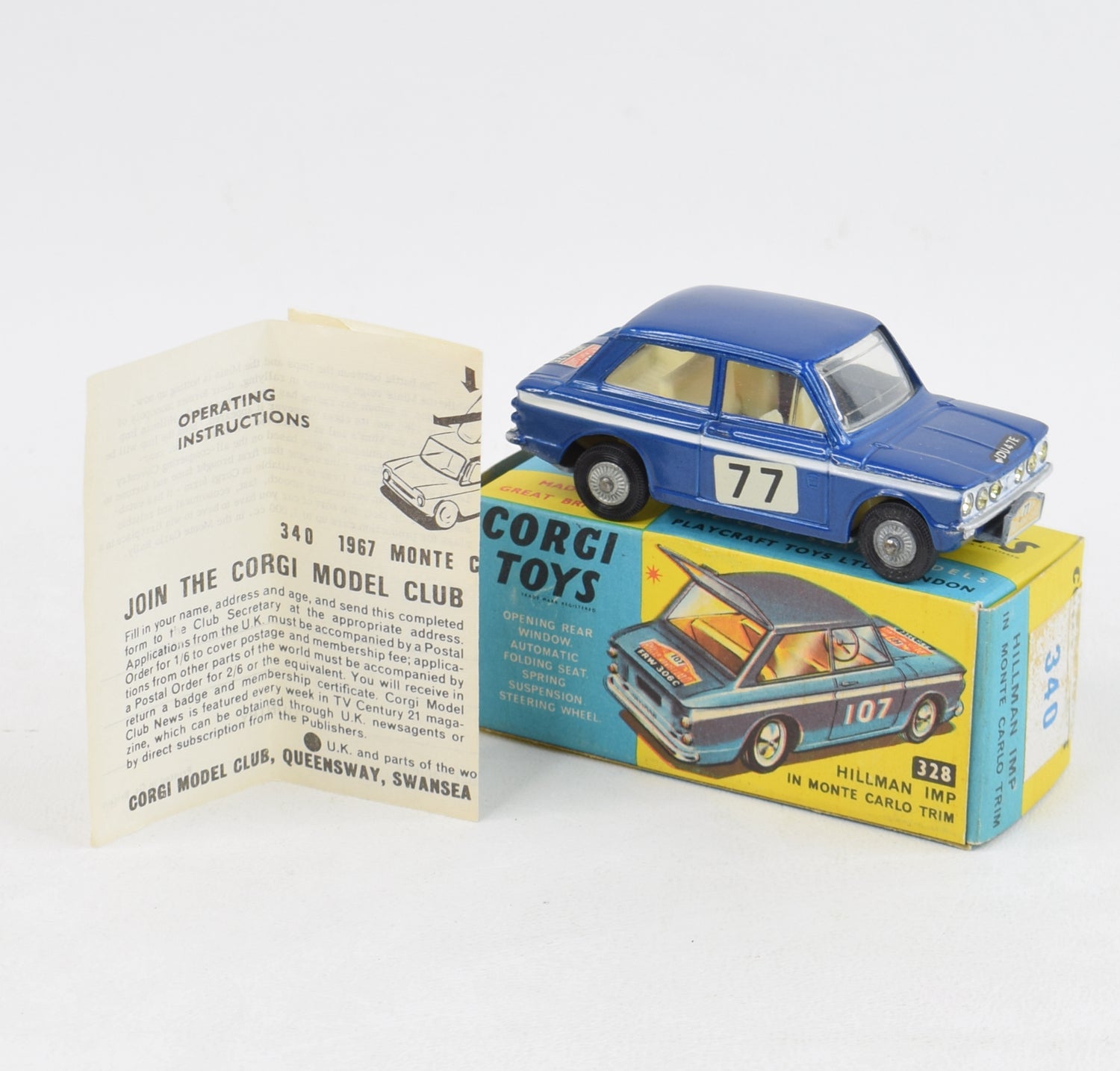 Corgi toys 340 Hillman Imp Virtually Mint/Nice box 'Carlton Collection'