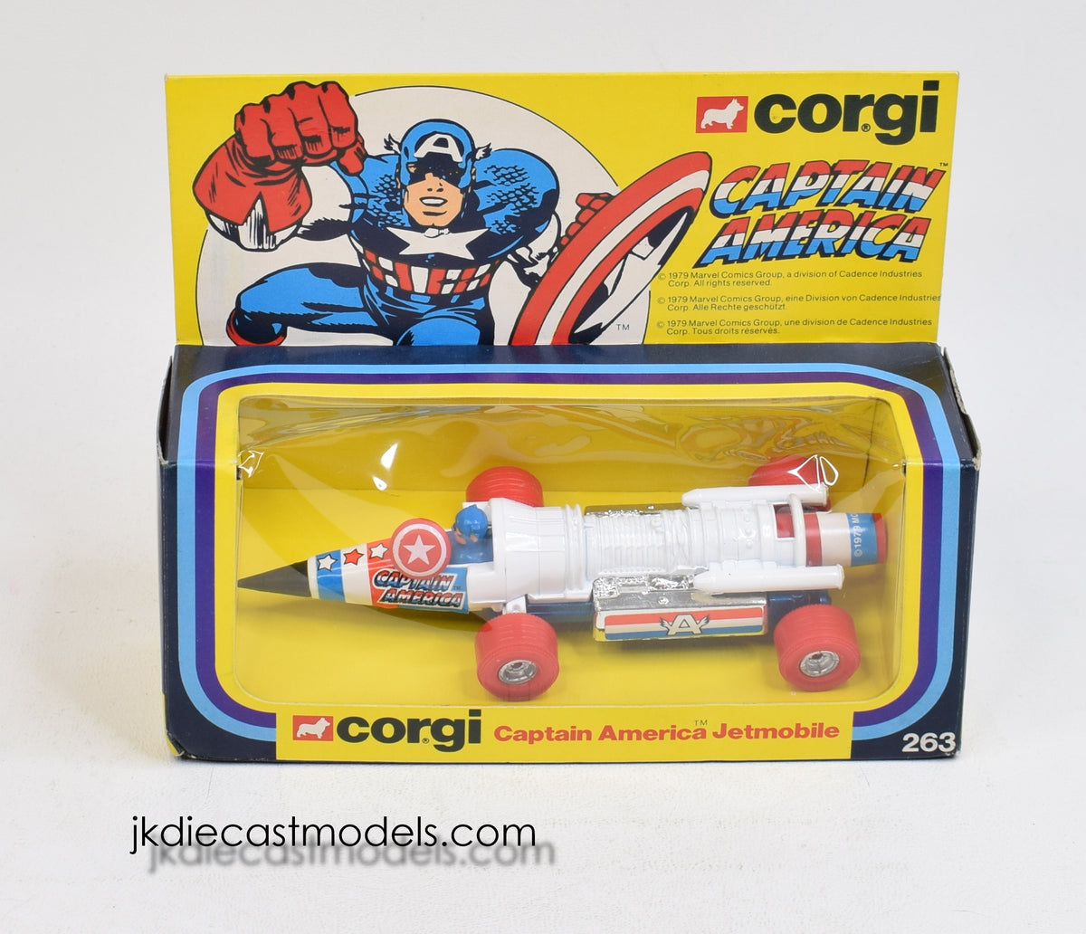 Corgi toys 263 Captain America Jetmobile Virtually Mint/Lovely box