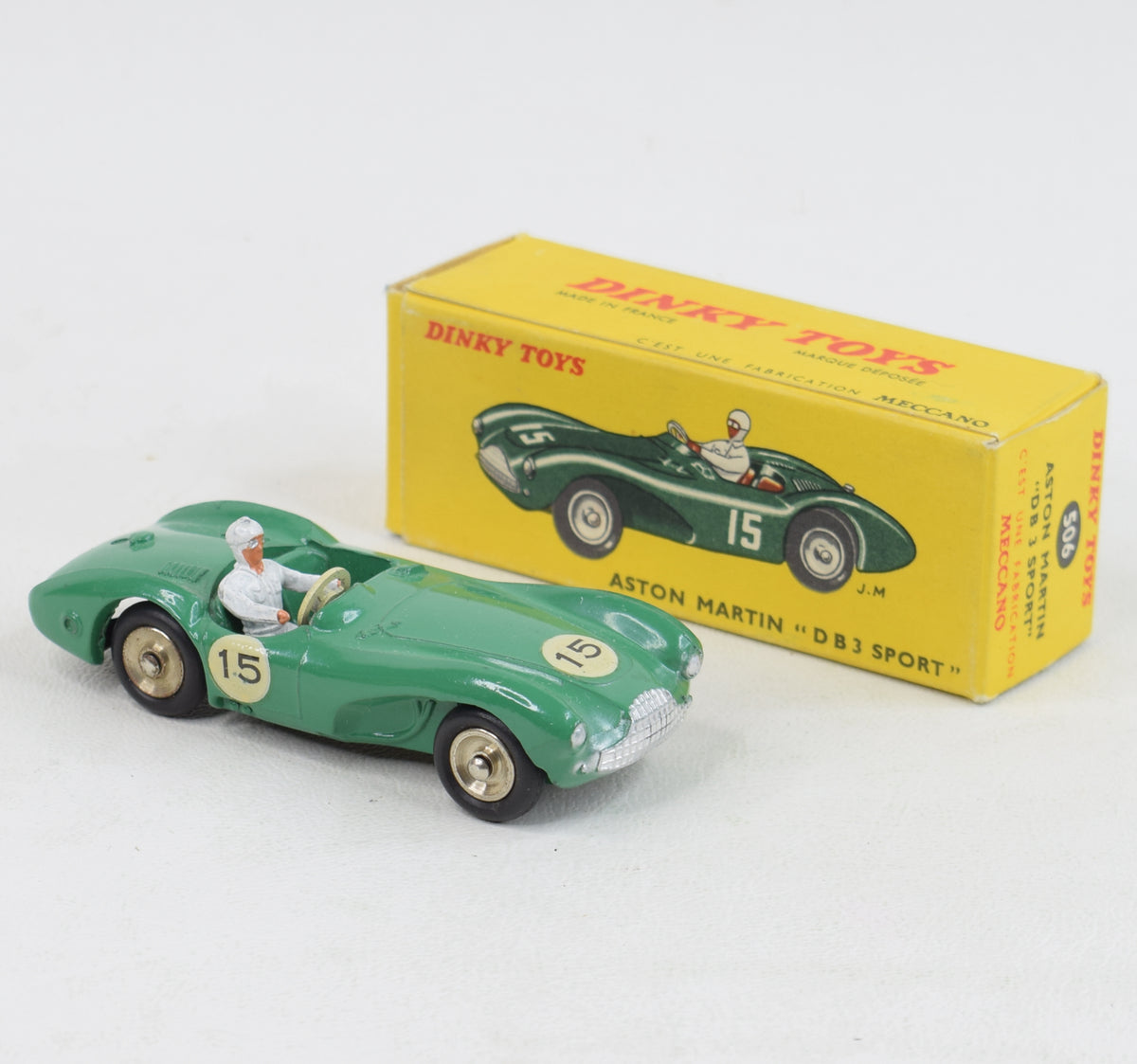 French Dinky 506 Aston Martin DB3 Virtually Mint/Boxed (RN15) 