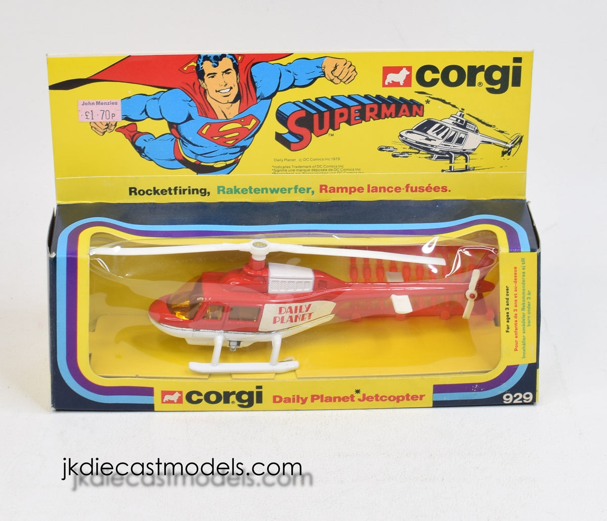 Corgi 929 Daily Planet Helicopter (Old shop stock)