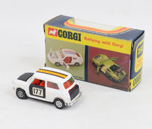 Corgi toys 282 Mini-Cooper Virtually Mint/Boxed (Blue tinted glazing)  'Weslake Collection'