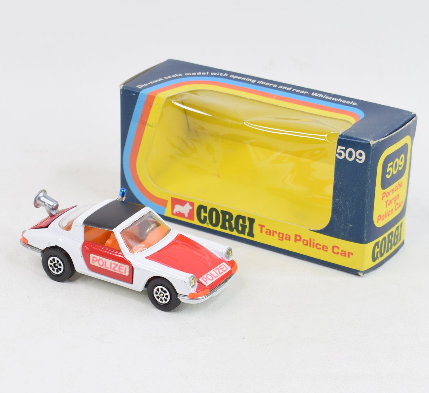 Corgi toys 509 Porsche Targa 911s Virtually Mint/Boxed 'Weslake Collection'