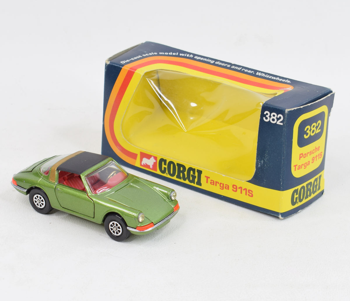 Corgi toys 382 Porsche 911s Virtually Mint/Boxed 'Weslake Collection'