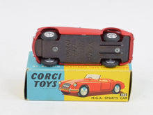 Corgi Toys 302 M.G.A Sports Car Virtually Mint/Nice box 'Weslake Collection'