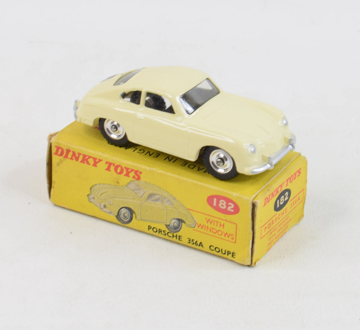 Dinky 182 Porsche 356A Coupe Virtually Mint/Boxed (dark cream) 'Lansdown Collection'