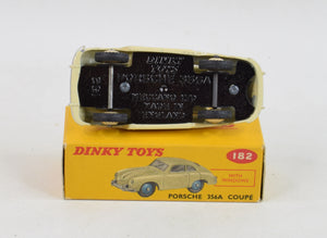 Dinky 182 Porsche 356A Coupe Virtually Mint/Boxed (cream hubs) "Lansdown Collection"