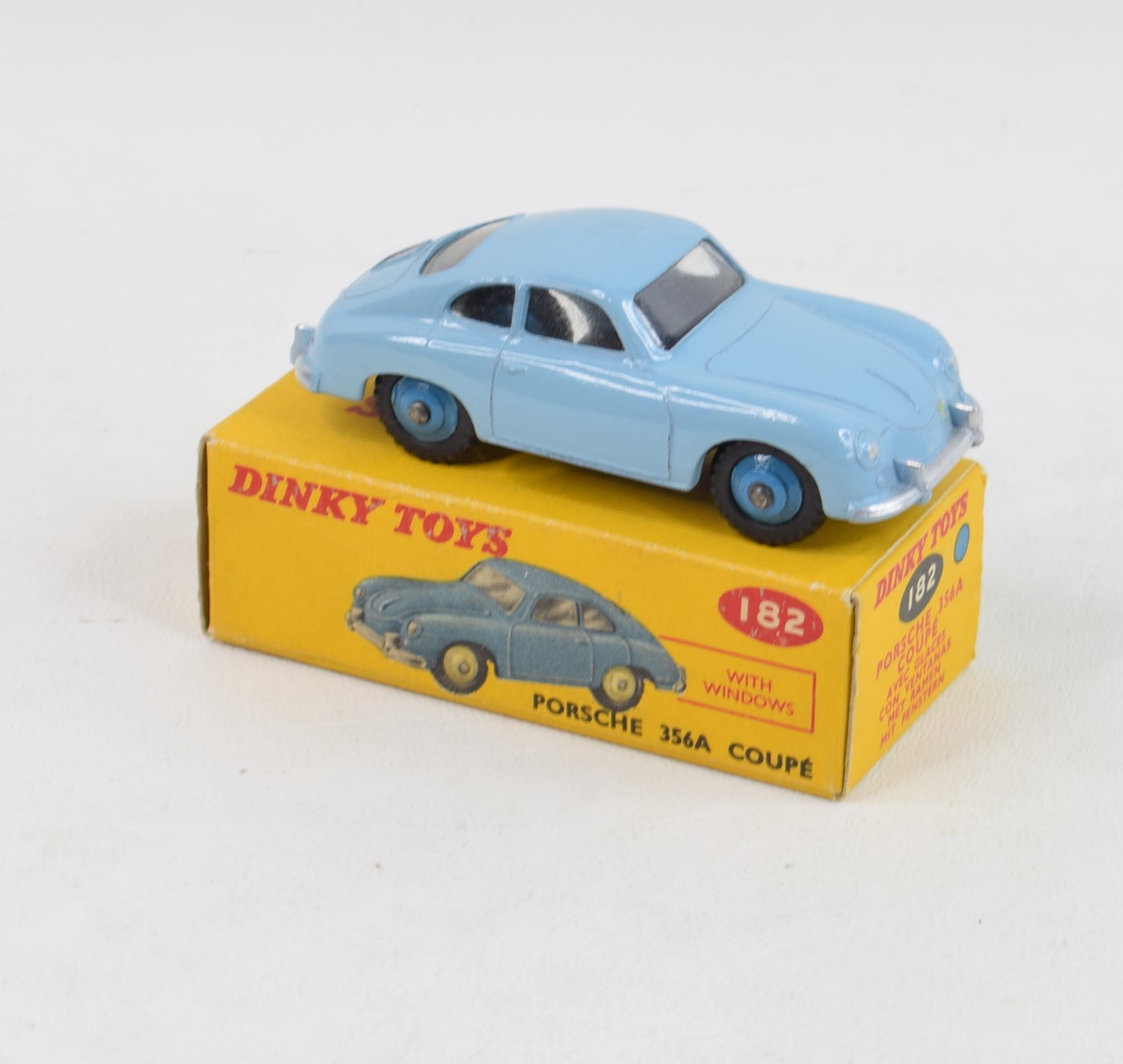 Dinky 182 Porsche 356A Coupe Virtually Mint/Boxed (Blue hubs) 'Lansdown Collection'