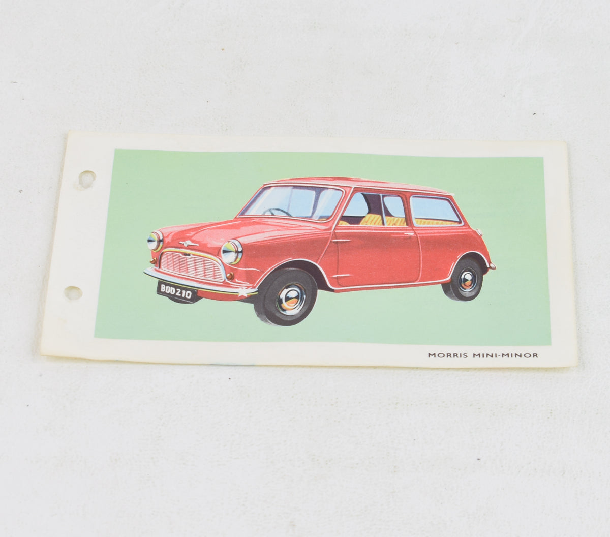 Spot-on 210/2 Morris Mini-Minor - Collectors card (Rare card)