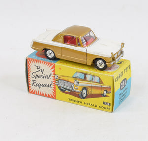 Corgi toys 231 Triumph Herald Virtually Mint/Nice box (shaped hubs) 'Weslake collection'