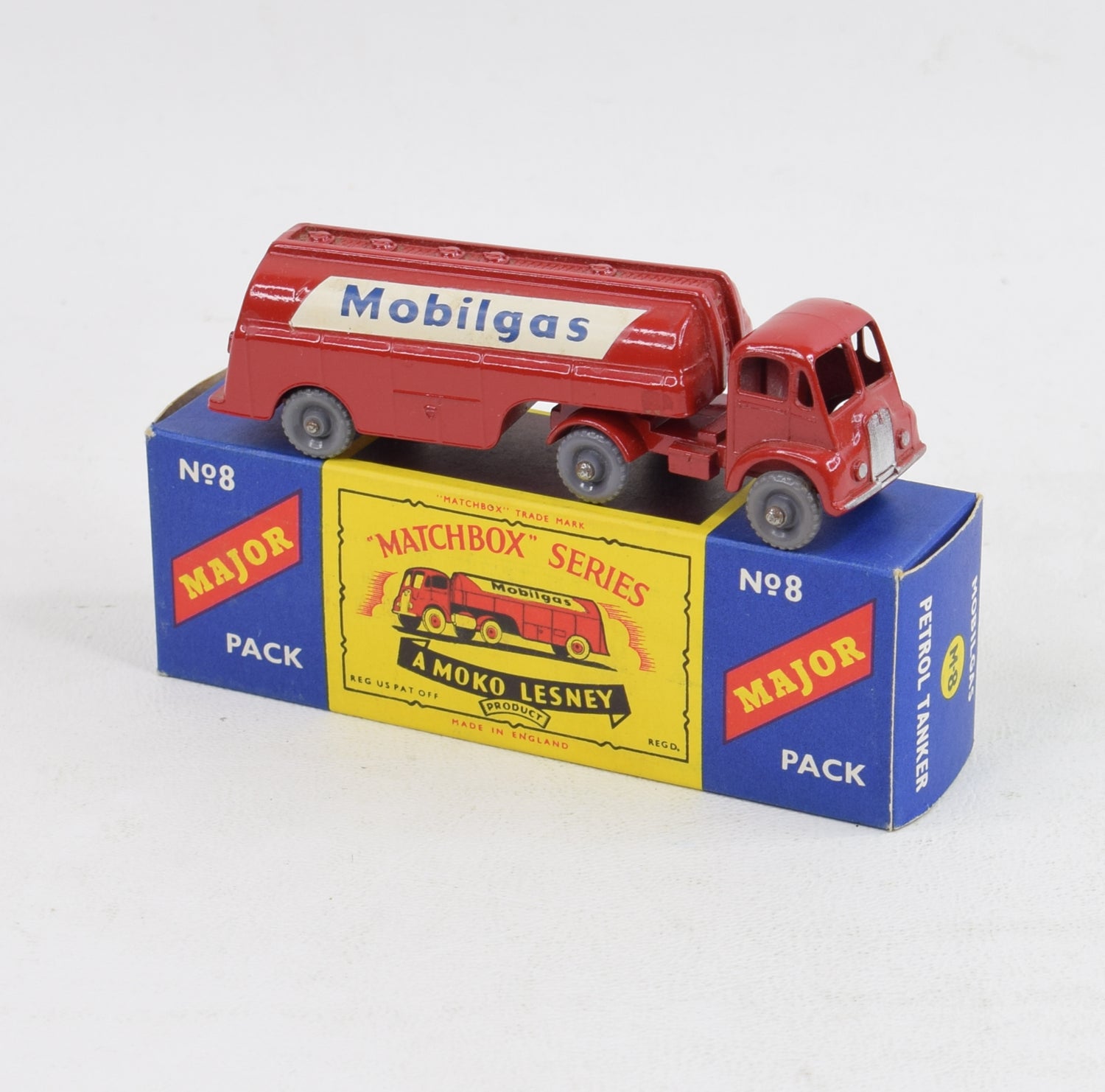 Matchbox Lesney M-8 Mobilgas Tanker Virtually Mint/Lovely box