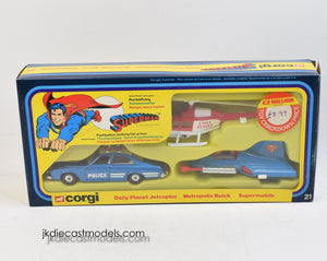 Corgi toys Gift set 21  Superman set Mint/Lovely box 'Kensington' Collection