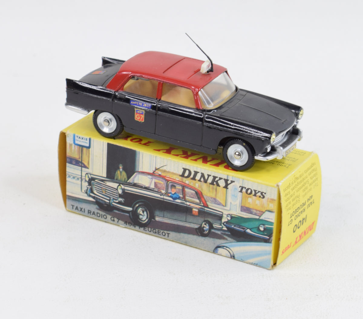 French Dinky 1400 Peugeot 404 Taxi Virtually Mint/Boxed