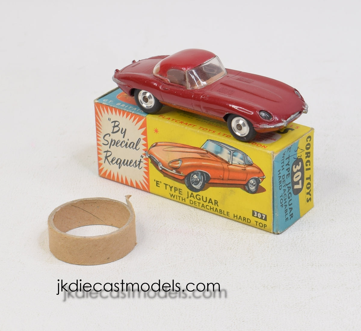 Corgi toys 307 E-type Jaguar Very Near Mint/Boxed 'Perth' Collection